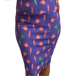 LuLaRoe Stretch Purple Tulip Skirt | Bodycon | Pencil | Size S